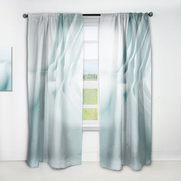 3D Light Blue Abstract Architecture' Modern & Contemporary Curtain 1 Panel Sheer